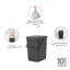 Poubelle de recyclage en plastique Sort & Go, 6,6 gallons-93819348
