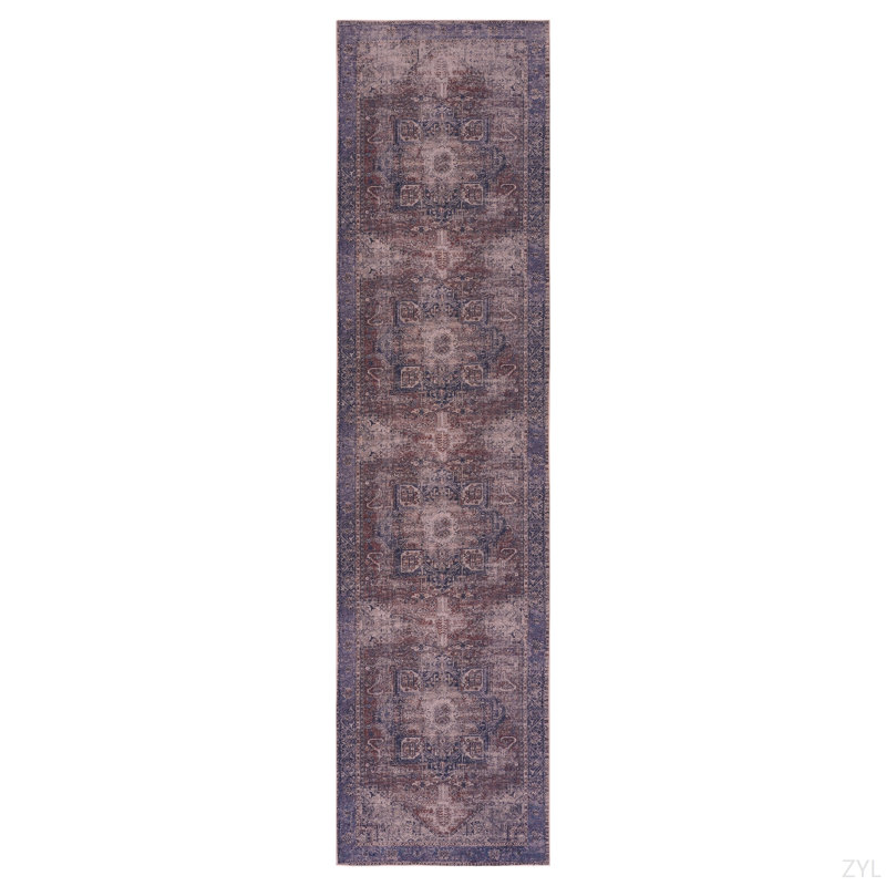 LOOM & LUXE 2'6''X10' Runner, Washable Rug, Low-Pile, Non-Slip, Non-Shedding, Foldable, Kid & Pet Friendly - Area Rugs For Living Room, Bedroom, Kitchen Rug