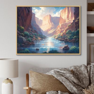 «Desert Stream Beauty - Landscape», reproduction sur toile
