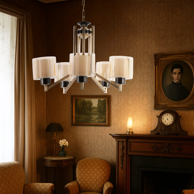 Lustre unique en métal à hauteur réglable