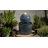 Blue Ceramic Sphere Fountain, Decorative Water Fountain with LED Lights and Quiet Pump, Indoor Outdoor Water Feature for Patio, Garden, Deck, Balcony, Office and Home Décor, Relaxing Cascading Water Design-129619023