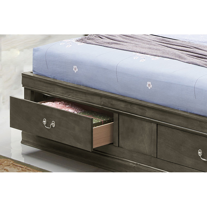Citronelle Bookcase Storage Bed, Full, Gray
