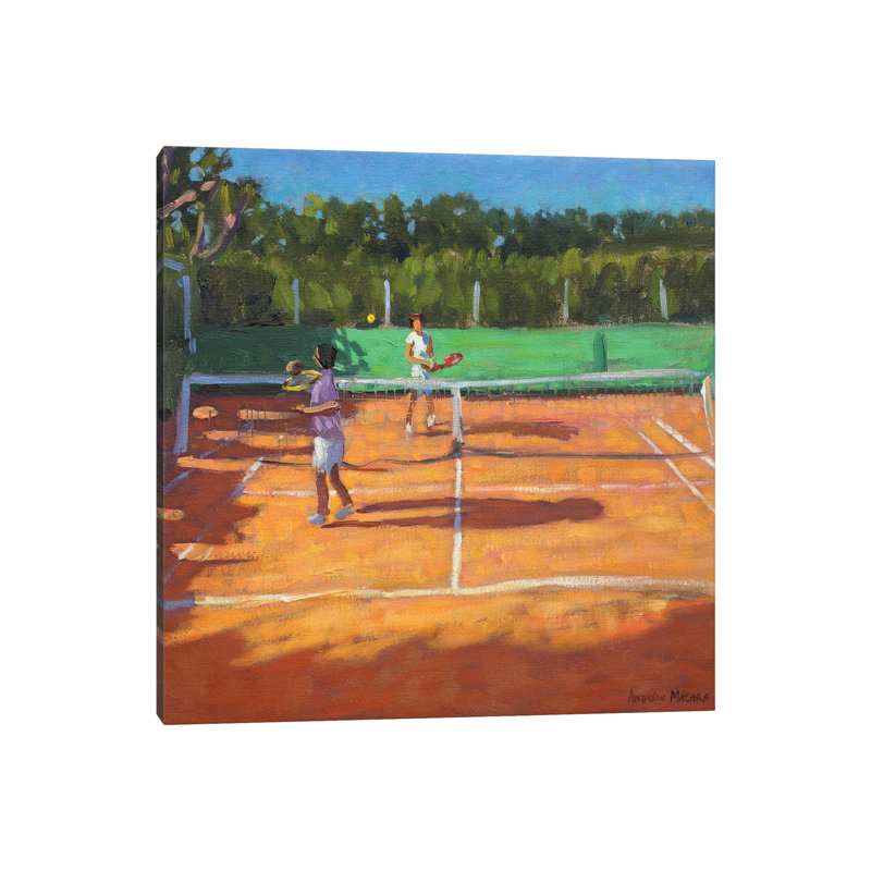 Tennis Practise, Cap D'Agde, France by Andrew Macara - Wrapped Canvas Painting, 30.48cm H x 30.48cm W x 1.905cm D