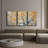 Stunning Decorative Canvas Painting Set (3 Pieces), 100% Canvas, Total Size: 57.1 x 27.6 inches | 100% Pine Wood Frame, Thickness: 0.1 inches | Perfect for Living Room & Bedroom Decor, Vibrant Colors and Elegant Design