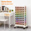Organization & Storage Rolling Craft Cart,  With 60 Vinyl Roll Holders, Lockable Wheels Removable, For Crafting Room Home White 42.4W x 31D x 86H cm