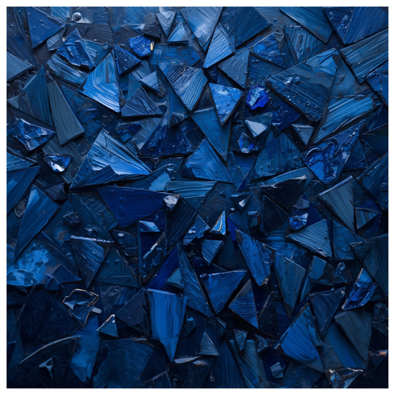 Housses de couette bleues à formes triangulaires, Grand lit