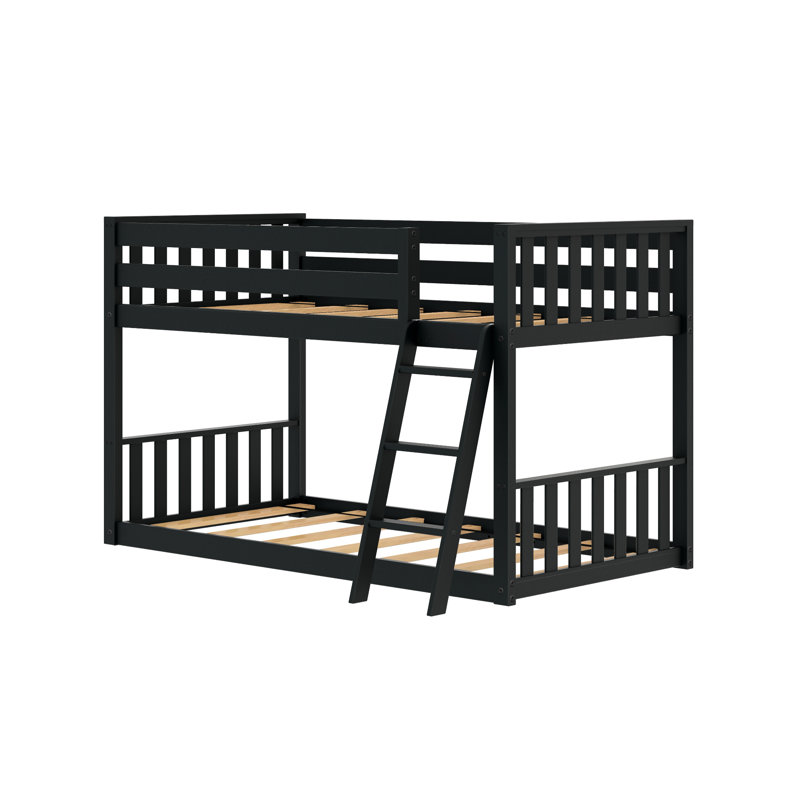 Brubaker Kids Twin Over Twin Bunk Bed, Black