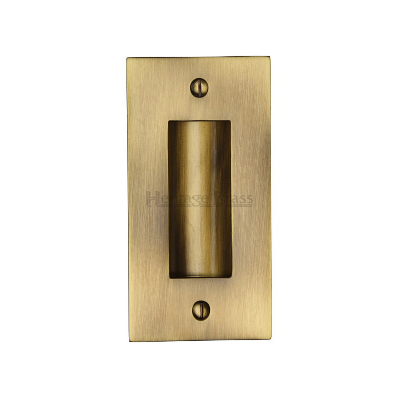 Heritage Brass Heritage Flush Pull, 10.16 cm H, Antique Brass