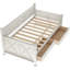 Lit de jour en bois moderne et rustique de style décontracté, blanc crème-1354504505