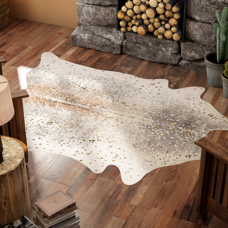 Terrazas Performance Cowhide Animal Print Indoor Rug, Rectangle 6'2" x 8'