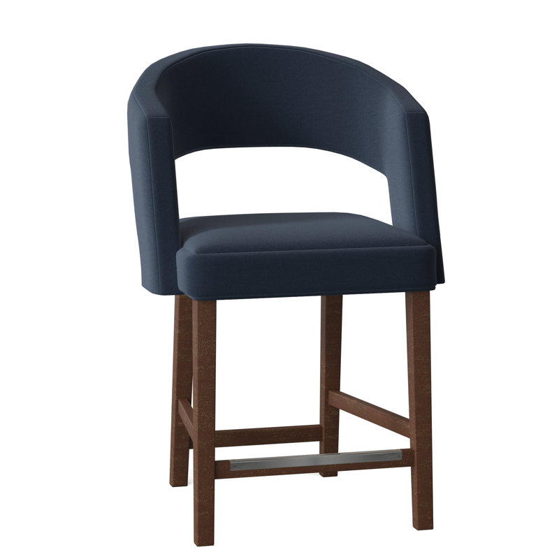 Tabouret de comptoir 26 po Bryant, Noyer, Indigo 8789