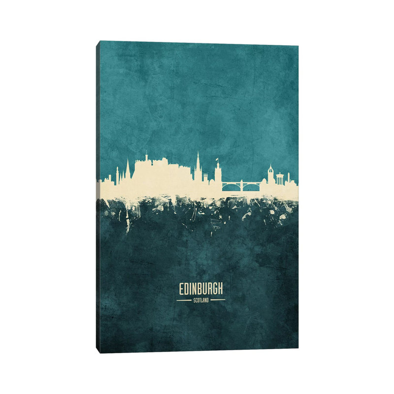 Edinburgh Scotland Skyline by Michael Tompsett - Wrapped Canvas Print, 20.32 cm H x 30.48 cm W