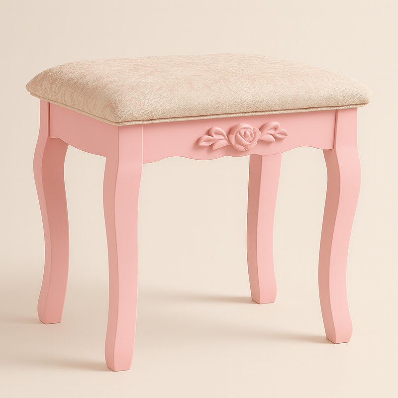 Brenda Dressing Table with Mirror, Pink