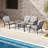 Debhra Metal Outdoor Dining Armchair with Cushions