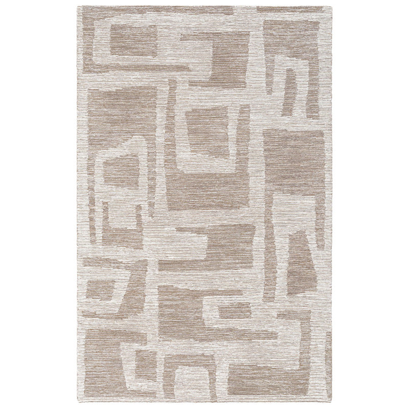Tapis Ashanti en laine touffeté à la main Flannery Joss & Main, Rectangle 2 pi x 3 pi