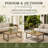 Patio Rattan Wicker Coffee Table for Deck Porch Balcony Garden