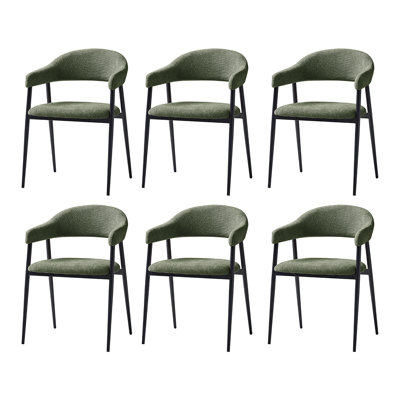 Chaise de salle à manger moderne Remedios avec pieds en métal (ensemble de 6)