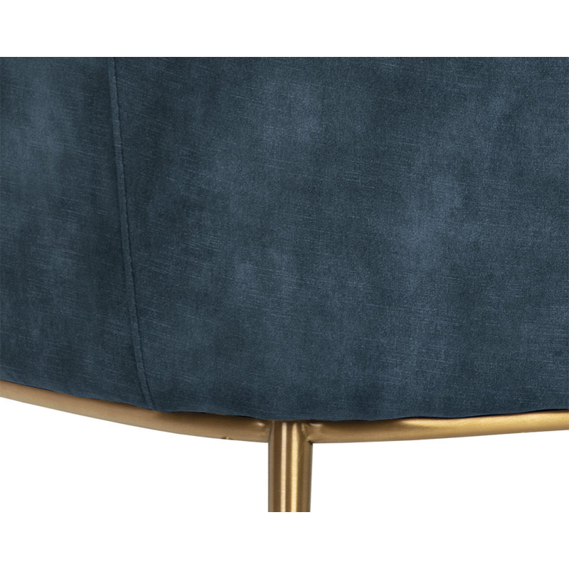 Cameron Lounge Chair, Blue Polyester