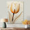 «Orange Twilight Tulip Garden» - art mural floral en métal, impression sur tulipe
