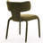 Green Fabric Dining Chair, Modern Upholstered Side Chair With Metal Legs And High Back For Kitchen And Dining Room-1650615636