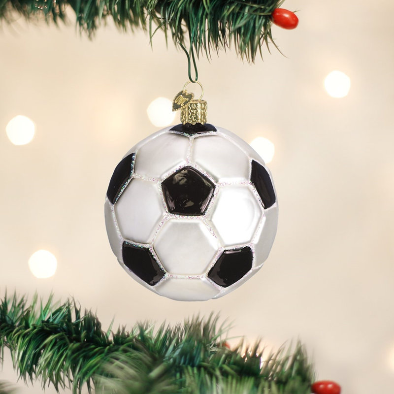 Ornement figurine suspendu boule de football