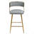 SET OF 2,26'' Counter Height Bar Stools Corduroy Kitchen Island Counter Bar Stool With Back,Chromed Base And Footrest-524764630