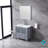 Volez 36 in W x 18.25 in D Single Bath Vanity, White Ceramic Top, 34 in Mirror and Chrome Faucet Set-51245001