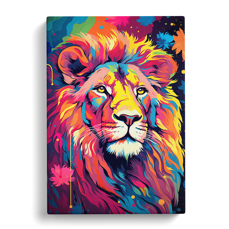 Leo Zodiac Pop Art - Wrapped Canvas, 76cm H x 50cm W x 3cm D