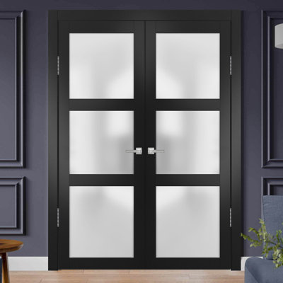 Lucia Frosted Glass French Doors