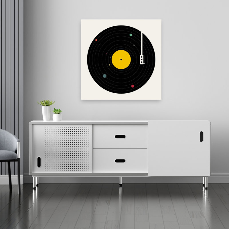 Vinyl Solar System Abstract Contemporary Architecture Wall Art Print, 91.44cm H x 91.44cm W