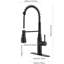 Robinet de cuisine rétractable à poignée simple avec accessoires-70171897