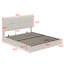 Lit plateforme tapissier avec système de rangement hydraulique-1297359946