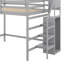 Lit mezzanine double avec garde-robe-119971401