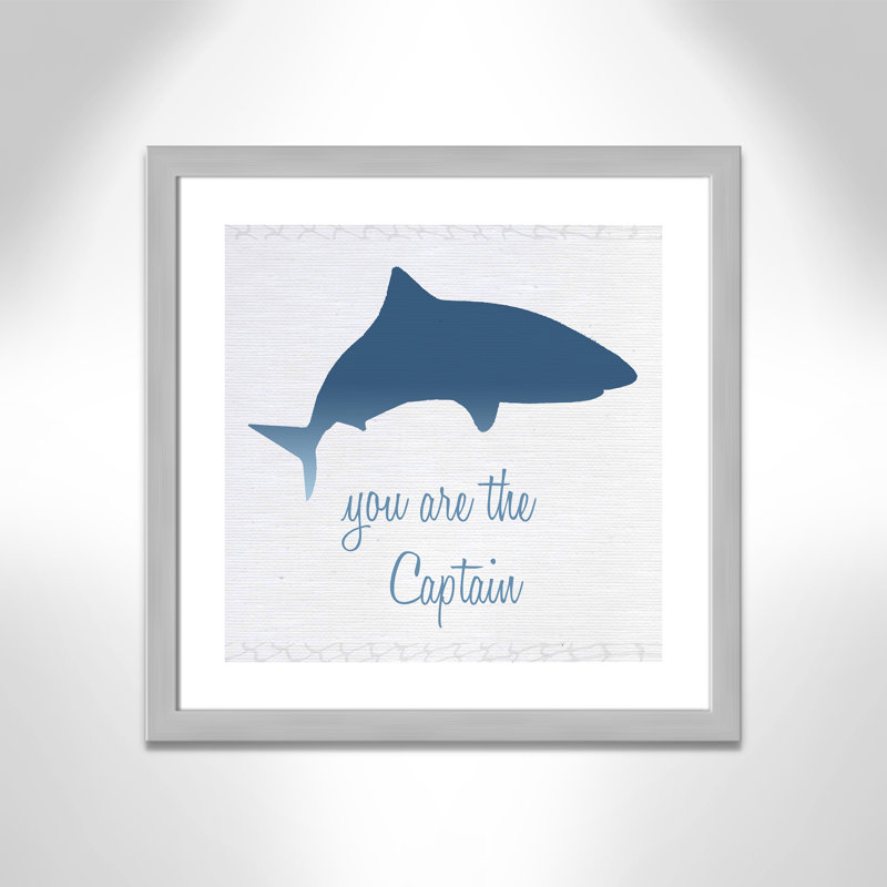 Capitaine, impression sur papier, H 22,5 po x l 22,5 po x P 0,6 po, Encadré plat argent