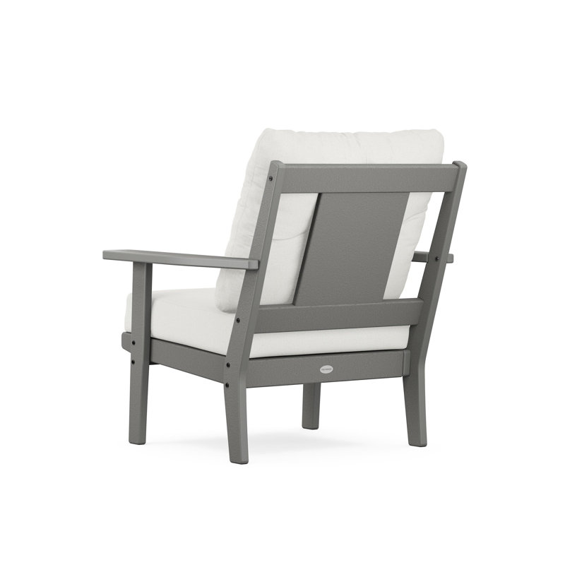 Lakeside Prairie Deep Seating Chair, Natural Linen, Slate Grey