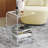 Acrylic Sofa Side Table, Snack Table On Wheels,Clear Rolling Table
