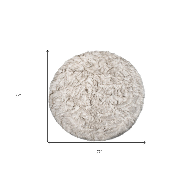 Tapis rond lavable antidérapant 6 pi x 6 pi chocolat
