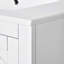 Meuble-lavabo 30 po avec lavabo en céramique et meuble de rangement en bois massif-105834894