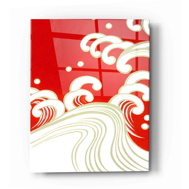 'Wave B' by Zigen Tanabe, Acrylic Glass Wall Art, 16" H x 12" W x 0.12" D