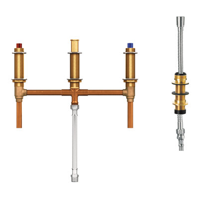 M-Pact Roman Tub Valve with Shower Diverter with 1/2" CC Connection