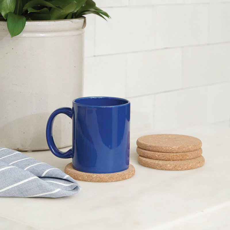 Cork Round 4 Piece Coaster Set