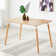 Stephenie 4 Person Dining set - a Rectangular Plastic Dining Table with Wooden Legs and a Set of 4 Faux Leather Cushion Padded Dining Chairs for Dining Room - Modern Dining Table Set