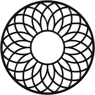Médaillon de plafond 32 po x 32 po x P 11 po x P 1 po Cannes