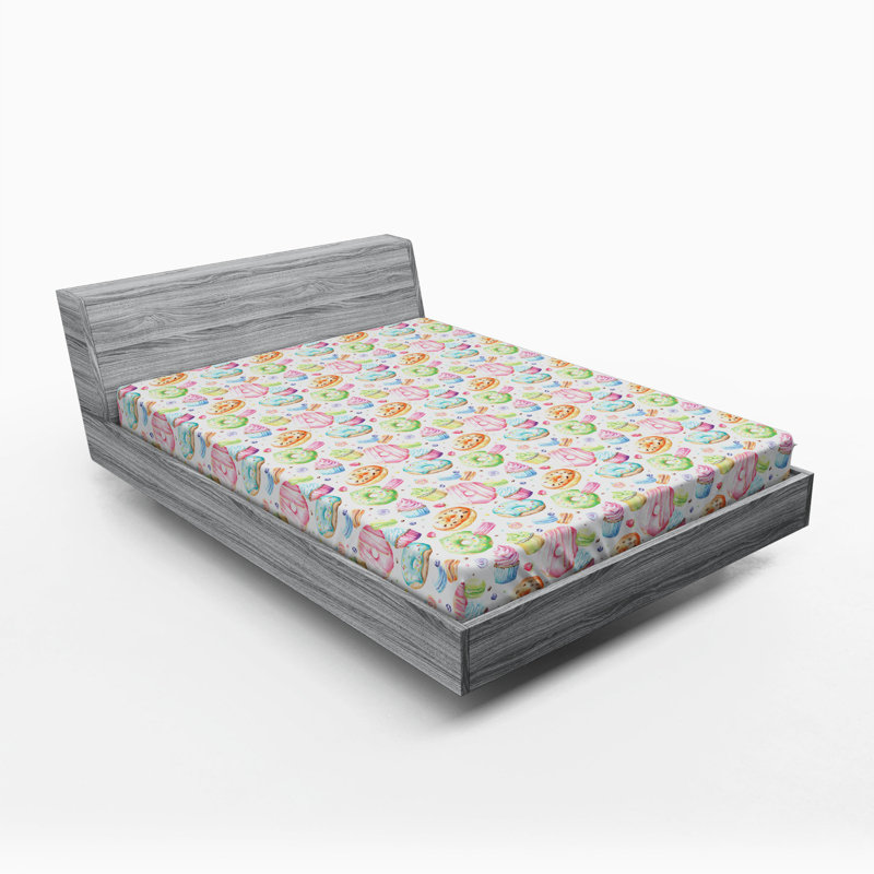 Microfiber Fitted Sheet, Full Fitted Sheet, Pink Floral