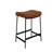 Backless Counter Stools With 27" Upholstered Saddle Seat Bar Stools Brown