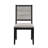 Set Of 2 Dining Chairs With Upholstery And Stable Construction