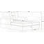 Chaise longue de 34 po de largeur