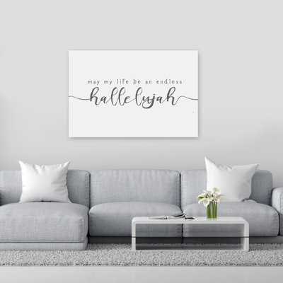 Endless Hallelujah Abstract Contemporary Wall Art Print 1 Piece Wrapped Canvas Wall Art