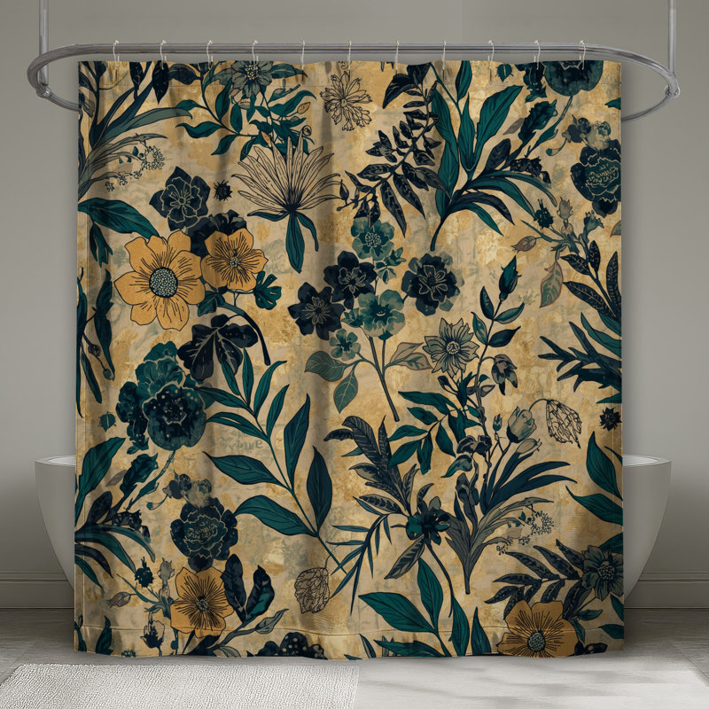 Rideaux de douche Botanical Floral Illustration, L 70 po x H 93 po