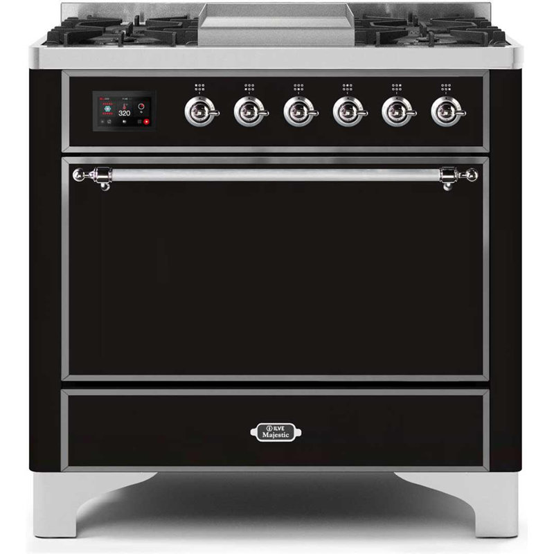 Majestic II 36" 3.5 cu.ft. Freestanding Dual Fuel with Griddle and Convection Oven, Natural Gas, White/Copper